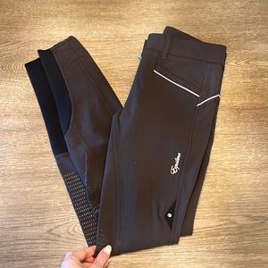 NWOT Equiline riding pants brown w/ pale pink piping | Sz40 IT
